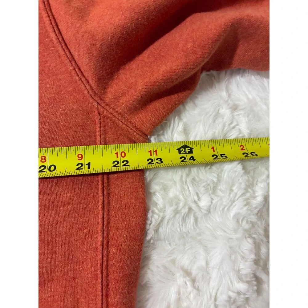 Nike Sportswear Revival Pullover Hoodie Mens Medium Orange Speckled Logo